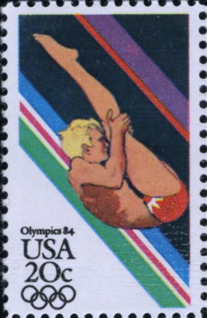 Scott 2082 20 Cent Stamp Summer 1984 Olympics Mens Diving