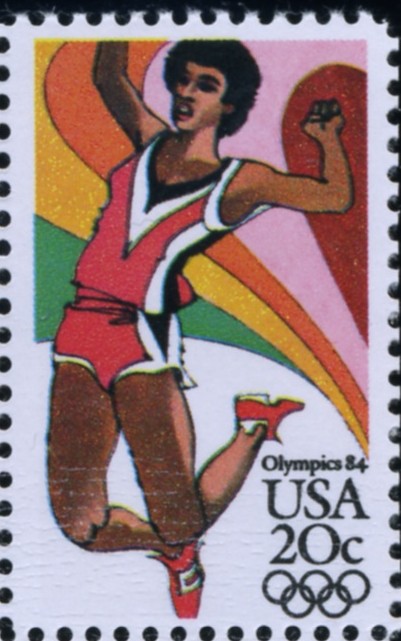 Scott 2083 20 Cent Stamp Summer 1984 Olympics Long Jump