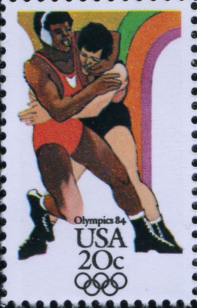 Scott 2084 20 Cent Stamp Summer 1984 Olympics Wrestling