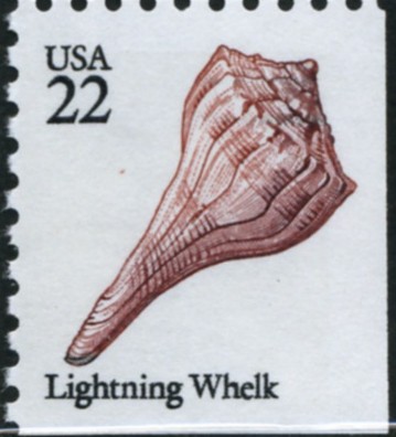 Scott 2121 22 Cent Stamp Lightning Whelk Seashell