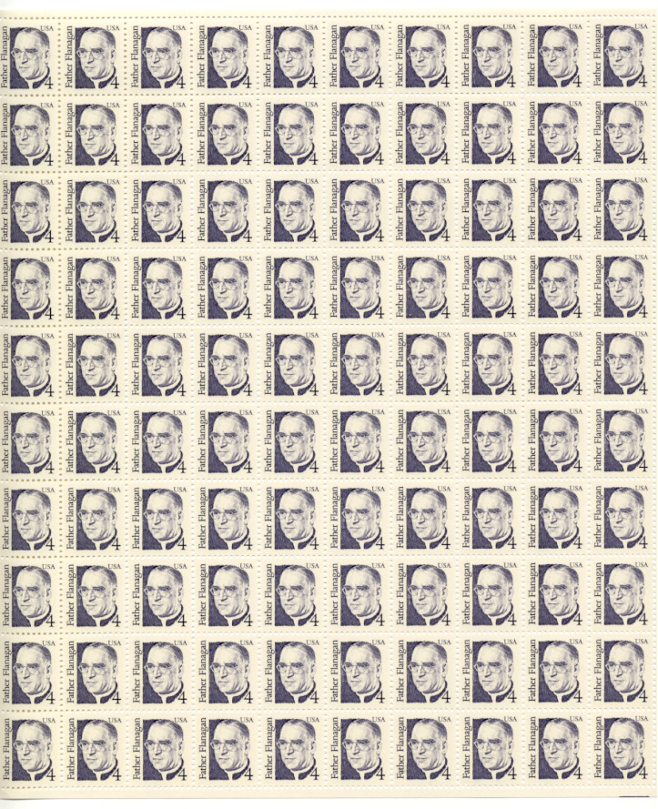 Scott 2171 Father Flanagan 4 Cent Stamps Full Sheet