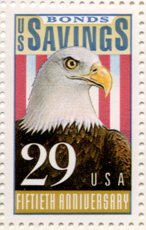Savings Bonds Fiftieth Anniversary 29 Cent Stamp Scott 2534