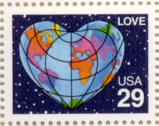 World Heart Love 29 Cent Stamp Scott 2535