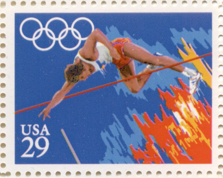 1991 Summer Olympics High Jump 29 Cent Stamp Scott 2553