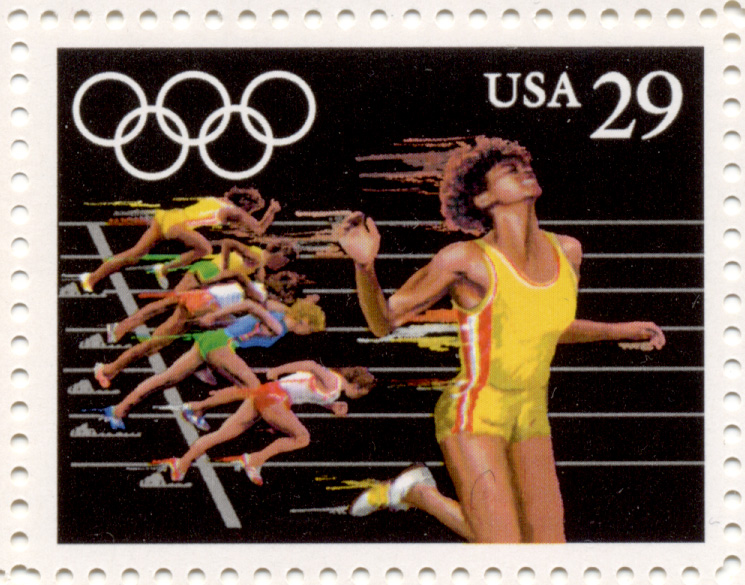 1991 Summer Olympics Sprint 29 Cent Stamp Scott 2555