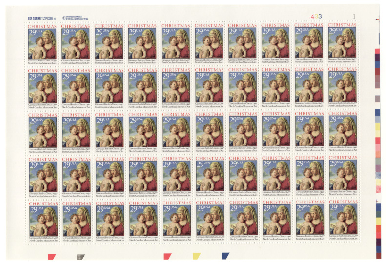 Scott 2789 Madonna And Child Battista 29 Cents Christmas Stamps Full Sheet