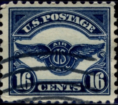 Scott C5 Dark Blue 16 Cent Airmail Stamp