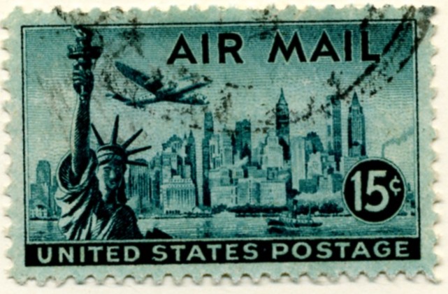 Scott C35 New York Skyline 15 Cent Airmail Stamp a