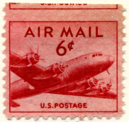 Scott C39 DC-4 Skymaster 6 Cent Airmail Stamp b