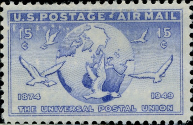 Scott C43 Universal Postal Union 15 Cent Airmail Stamp
