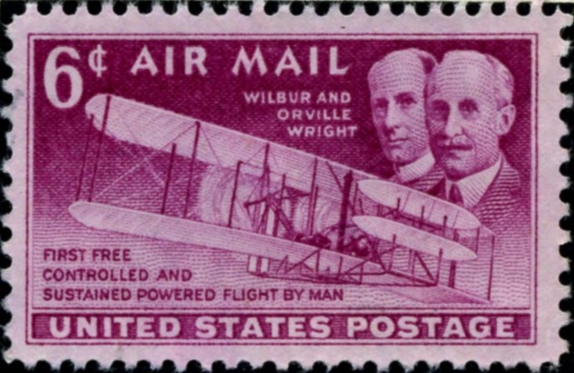 Scott C45 Wright Brothers 6 Cent Airmail Stamp