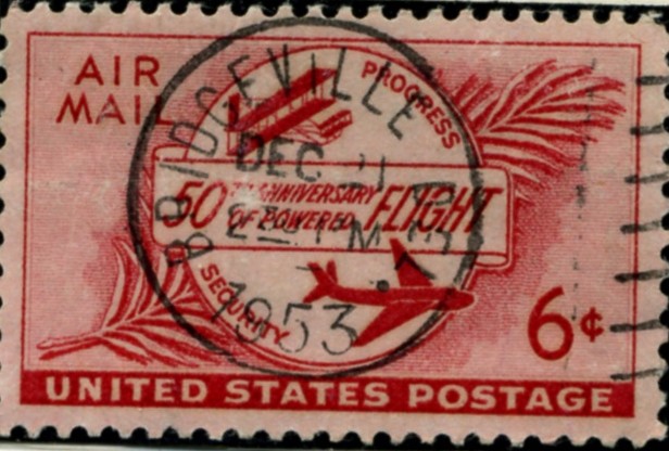Scott C47 Wright Brothers Anniversary 6 Cent Airmail Stamp