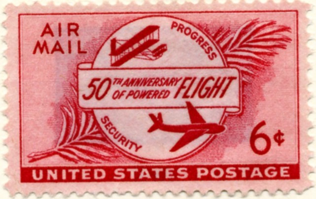 Scott C47 Wright Brothers Anniversary 6 Cent Airmail Stamp a