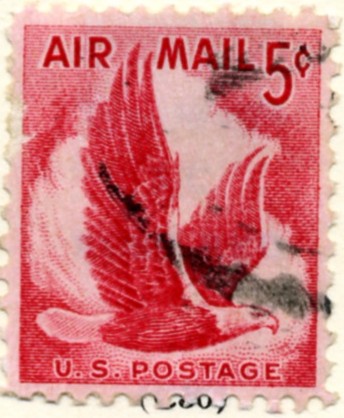 Scott C50 Eagle In Flight 5 Cent Airmail Stamp a