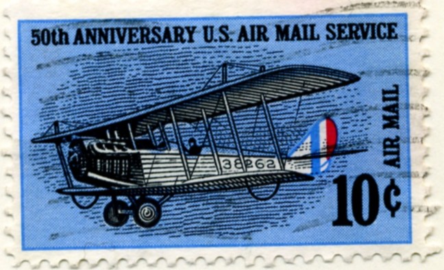 Scott C74 50th Anniversary of Air Mail 10 Cent Airmail Stamp a