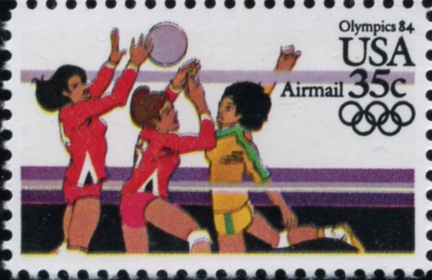 Scott C111 Summer Olympics Volleyball 35 Cent Airmail Stamp