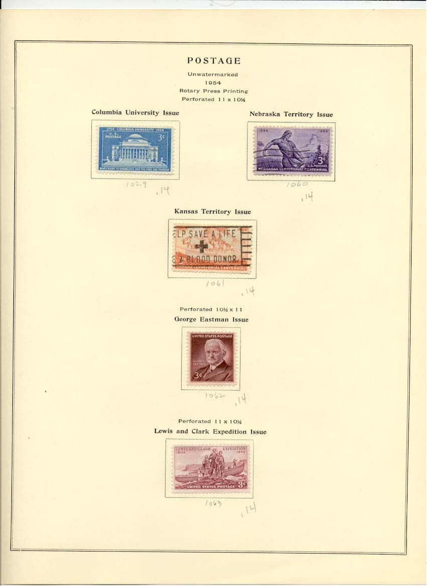 Postage Stamps Scott 1029 1060 1061 1062 1063