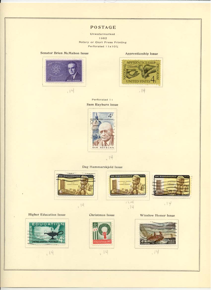 Postage Stamps Scott 1200 1201 1202 1204 1206 1205 1207