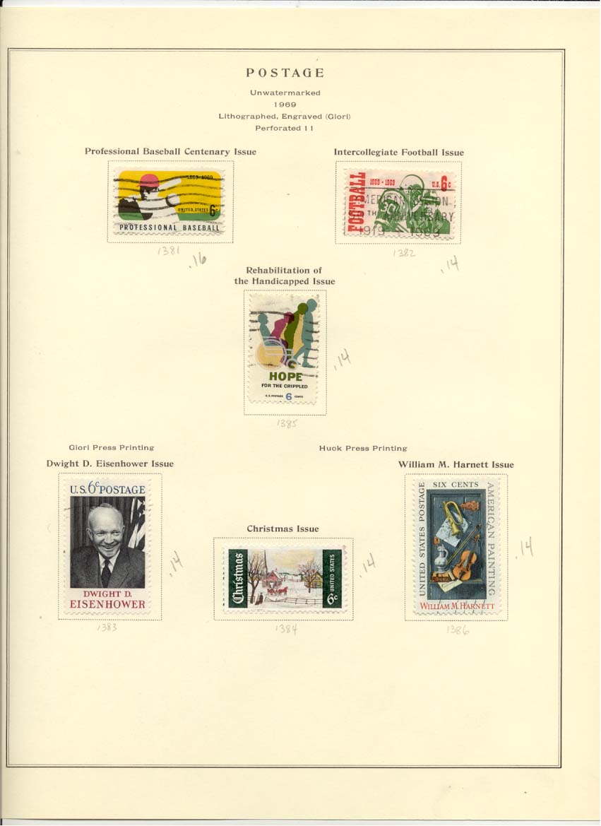 Postage Stamps Scott 1381 1382 1385 1383 1384 1386