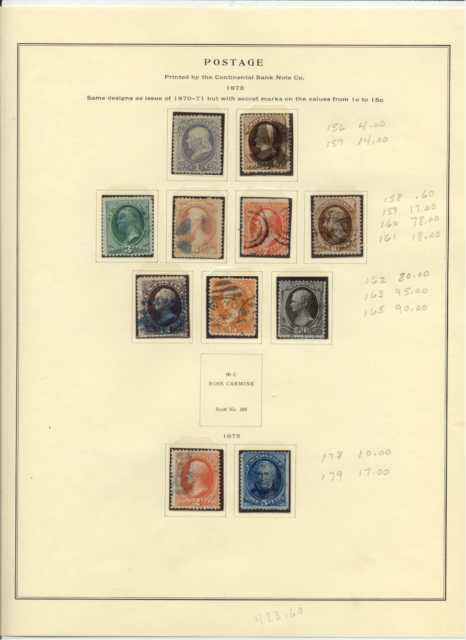 Postage Stamps Scott #156, 157, 158, 159, 160, 161, 162, 163, 165, 178, 179