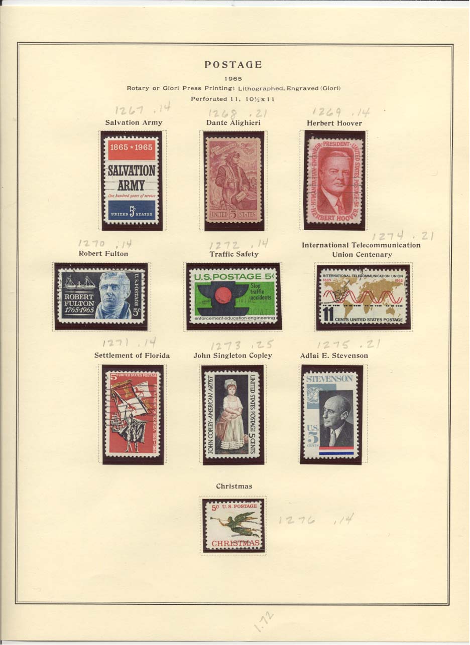 Postage Stamps Scott #1267, 1268, 1269, 1270, 1272, 1274, 1271, 1273, 1275, 1276