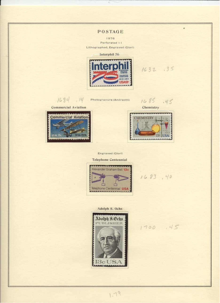 Postage Stamps Scott #1632, 1684, 1685, 1683, 1700