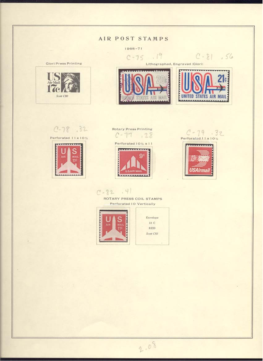Air Post Stamps Scott #C75, C81, C78, C77, C79, C82