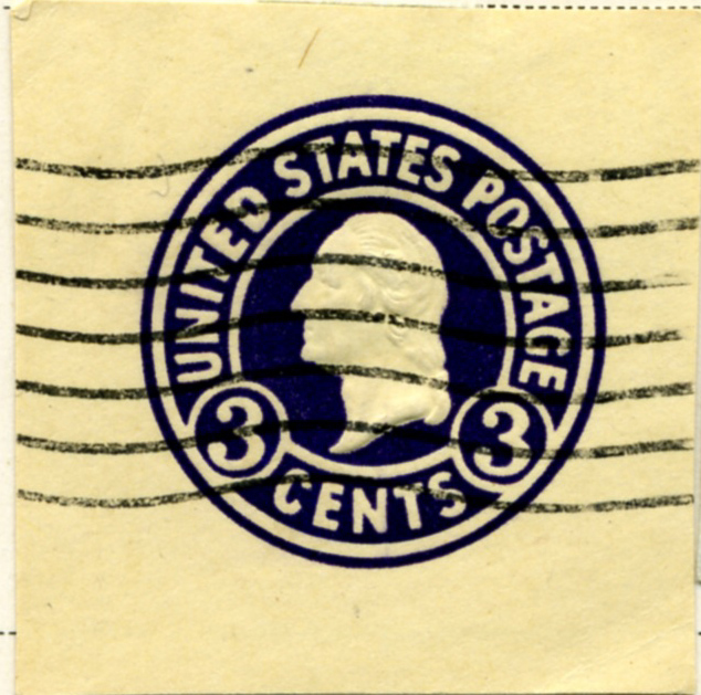 Scott U438 3 Cent Envelope Stamp George Washington on Oriental Buff