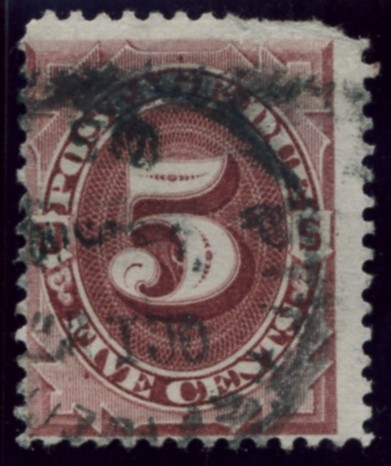 Scott J25 5 Cent Postage Due Stamp