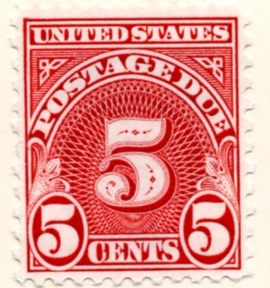Scott J83 5 Cent Postage Due Stamp