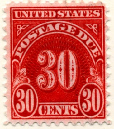 Scott J85 30 Cent Postage Due Stamp