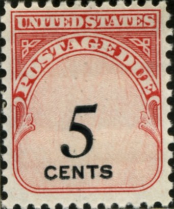 Scott J93 5 Cent Postage Due Stamp a