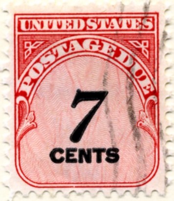 Scott J95 7 Cent Postage Due Stamp