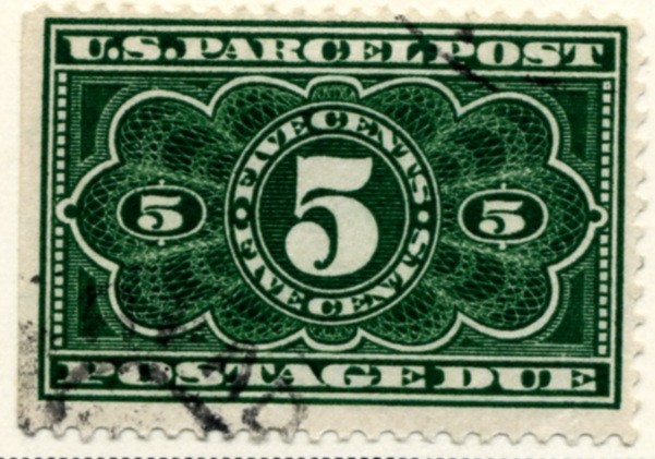 Scott JQ3 5 Cent Parcel Post Postage Due Stamp