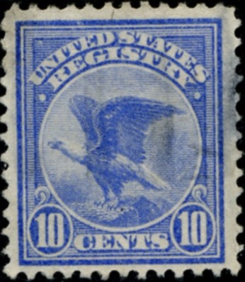 Scott FA1 10 Cent Registered Mail Stamp Eagle