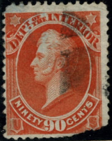 Scott O24 90 Cent Official Stamp Department of the Interior