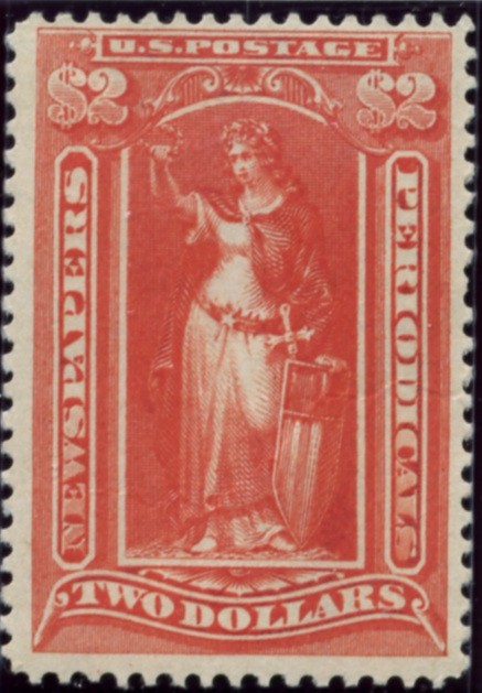 Scott PR120 2 Dollars Newspapers and Periodicals Stamp Victory Scarlet