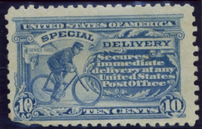 Scott E9 10 Cent Special Delivery Stamp Bicycle Messenger