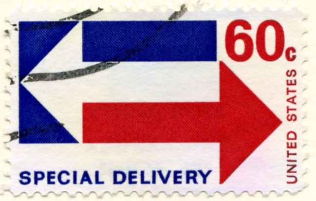 Scott E23 60 Cent Special Delivery Stamp Arrows