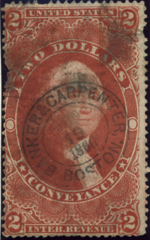 Scott R81 2 Dollar Internal Revenue Stamp Conveyance
