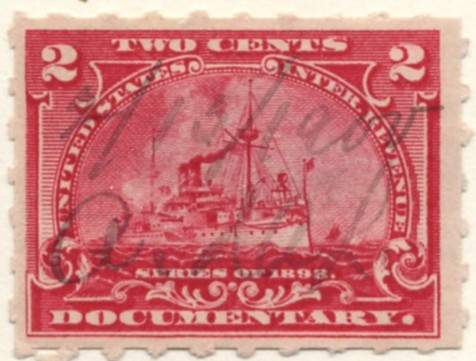 Scott R164 2 Cent Internal Revenue Documentary Stamp Watermarked USIR