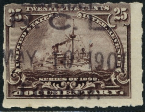 Scott R169 25 Cent Internal Revenue Documentary Stamp Watermarked USIR a