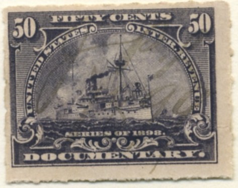 Scott R171 50 Cent Internal Revenue Documentary Stamp Watermarked USIR