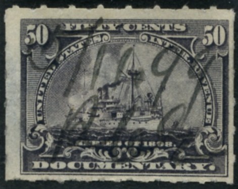 Scott R171 50 Cent Internal Revenue Documentary Stamp Watermarked USIR b