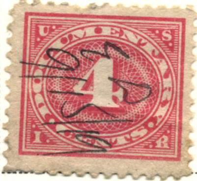Scott R231 4 Cent Internal Revenue Documentary Stamp Watermarked USIR