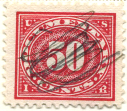 Scott R238 50 Cent Internal Revenue Documentary Stamp Watermarked USIR