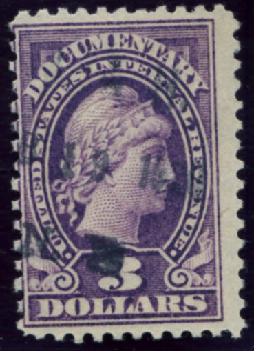 Scott R242 3 Dollar Internal Revenue Documentary Stamp Watermarked USIR
