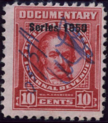 Scott R542 10 Cents Internal Revenue Documentary Stamp Watermarked USIR