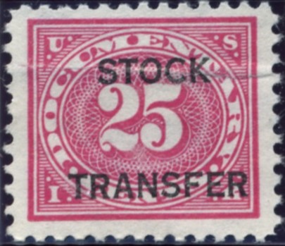 Scott RD7 25 Cent Internal Revenue Stock Transfer Documentary Stamp Watermarked USIR