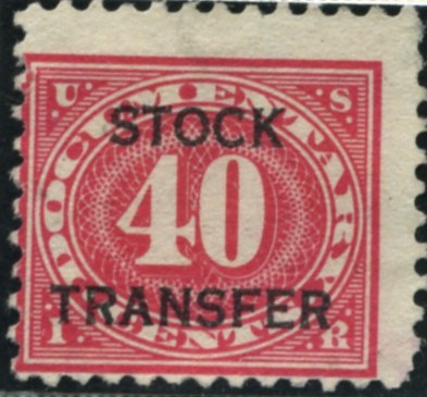 Scott RD8 40 Cent Internal Revenue Stock Transfer Documentary Stamp Watermarked USIR